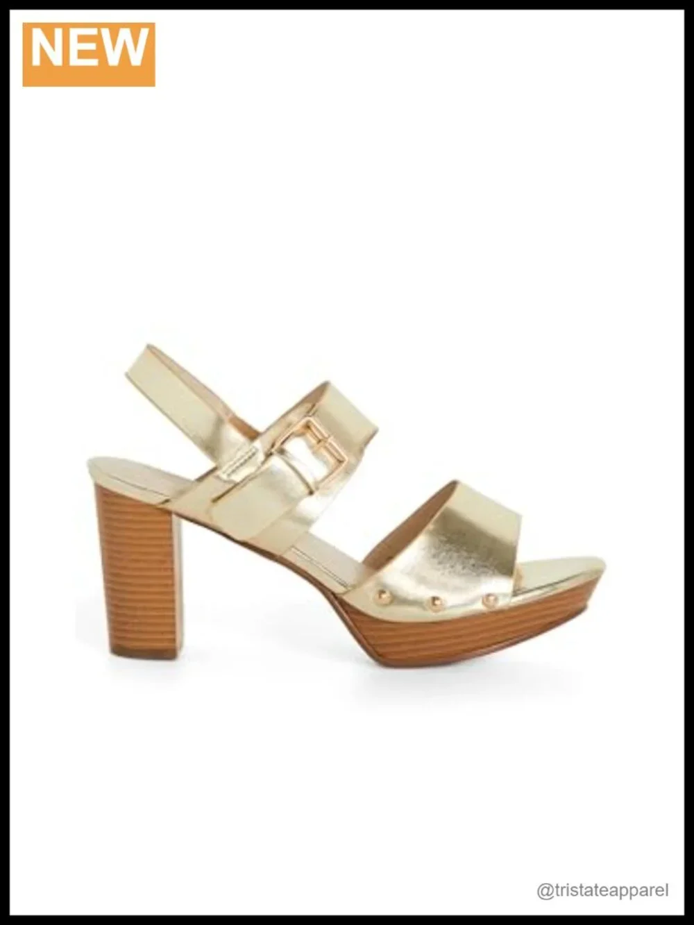 City Chic Izzy Platform Heel Faux Leather Open Toe Slingback Buckle Formal